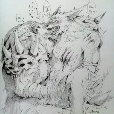 rengar (lol), warwick (lol) (league of legends, riot games) created by etricronald