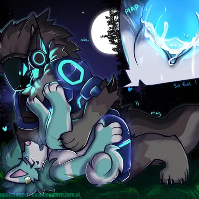 saturn husky, xenrax (protogen) (mythology) created by cosmicsaturn