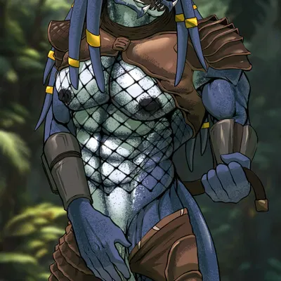 thrakos (final fantasy, predator (franchise)) created by iudicium86