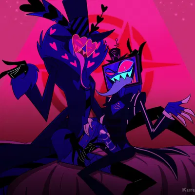 valentino (hazbin hotel), vox (hazbin hotel) (hazbin hotel, hellaverse) created by kuruko