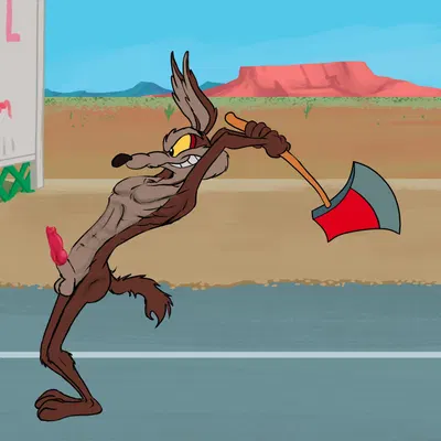 wile e. coyote (looney tunes, warner brothers) created by stevethedragon