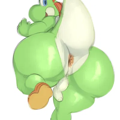 yoshi (character) (mario bros, nintendo) created by dalemdaury622
