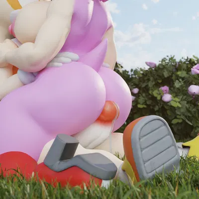 amy rose, cream the rabbit (sega, sonic the hedgehog (series)) created by wolfkoo