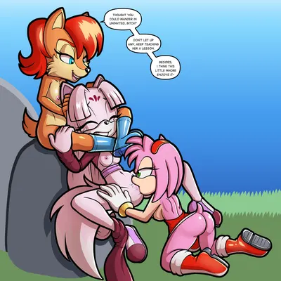 amy rose, fan character, sally acorn (archie comics, sega) created by fourssss