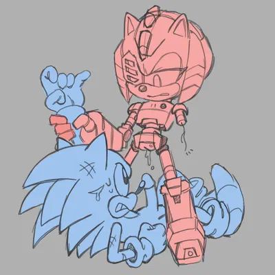 amy rose, rusty rose, sonic the hedgehog (netflix, sega) created by boobtardd