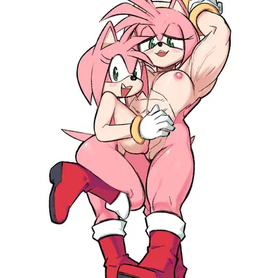 amy rose (sega, sonic the hedgehog (series)) created by mu plus