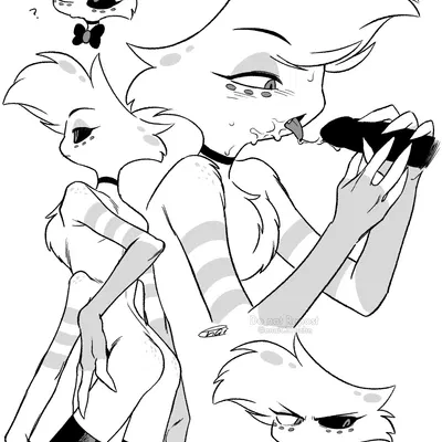 angel dust (hazbin hotel, hellaverse) created by enaic31