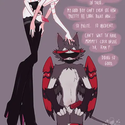 angel dust, husk (hazbin hotel) (hazbin hotel, hellaverse) created by splashedwine