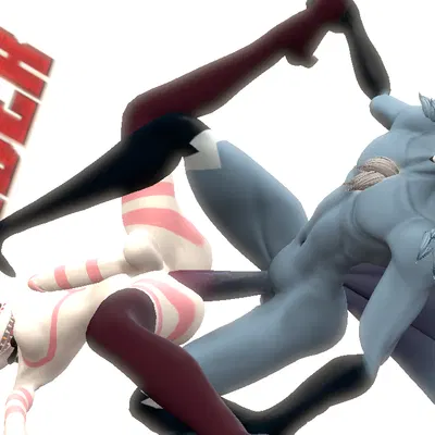 angel dust, stolas (helluva boss) (hazbin hotel, hellaverse) created by nlackbug