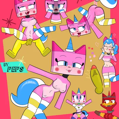angry kitty, unikitty (cartoon network, lego) created by pepsdead