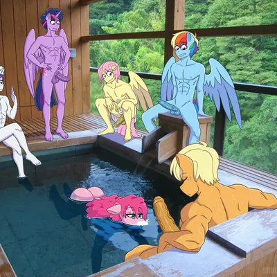 applejack (mlp), fluttershy (mlp), pinkie pie (mlp) (friendship is magic, hasbro) created by shallowwin