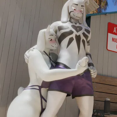 asriel dreemurr (god form), toriel (undertale, undertale (series)) created by yamimarik1994