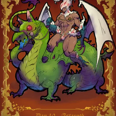 astaroth (mythology, the lesser key of solomon) created by bangboodoragon