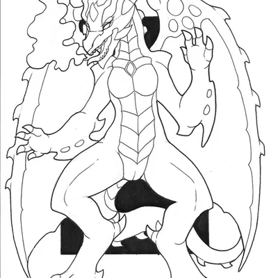 balefire dragon (hasbro, inktober) created by ivanks