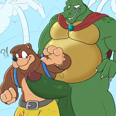banjo (banjo-kazooie), king k. rool (banjo-kazooie, donkey kong (series)) created by kelsdungeon