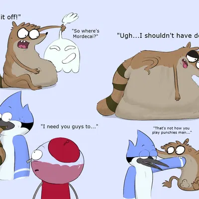 benson dunwoody, hi five ghost, mordecai (regular show) (cartoon network, regular show) created by da~blueguy