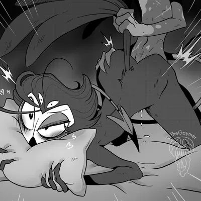 blitzo (helluva boss), stolas (helluva boss) (hellaverse, helluva boss) created by thegaym90824320