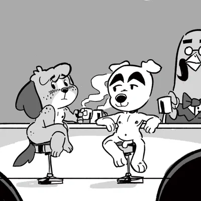 brewster (animal crossing), digby (animal crossing), k.k. slider (animal crossing, nintendo) created by strawbearer