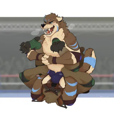 brisky (briskycoyote), tremor (clawstar wrestling) (clawstar wrestling) created by ramaelligre