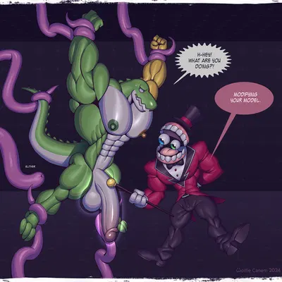 caine (tadc), gummigoo (tadc) (glitch productions, the amazing digital circus) created by wolfiecanem