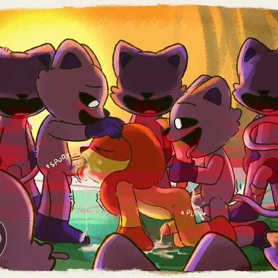 catnap (poppy playtime), dogday (poppy playtime) (mob entertainment, poppy playtime) created by notsafeforwanking