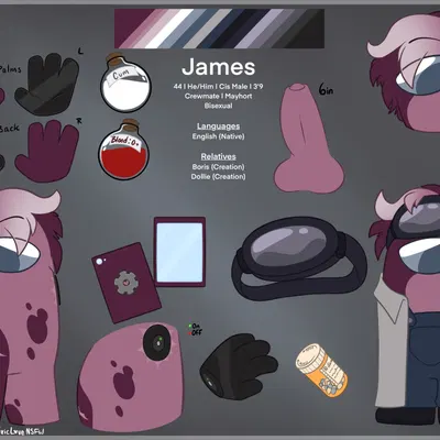 crewmate (among us), james mulberry (demon ascended) (among us, innersloth) created by toxic love nsfw