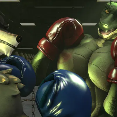 crocodile (petruz), wolf (petruz) created by leafytheleafer