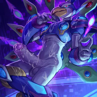 cyber peacock (capcom, mega man (series)) created by nurinaki