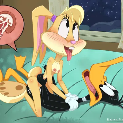 daffy duck, lola bunny (looney tunes, the looney tunes show) created by darkpainartt