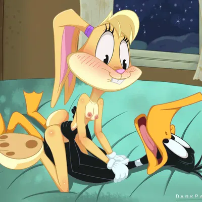 daffy duck, lola bunny (looney tunes, the looney tunes show) created by darkpainartt