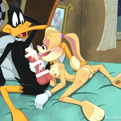 daffy duck, lola bunny (looney tunes, the looney tunes show) created by darkpainartt