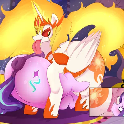 daybreaker (mlp), starlight glimmer (mlp) (friendship is magic, hasbro) created by elewdfurs