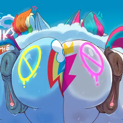 derpy hooves (mlp), rainbow dash (mlp), zipp storm (mlp) (friendship is magic, hasbro) created by azulejo