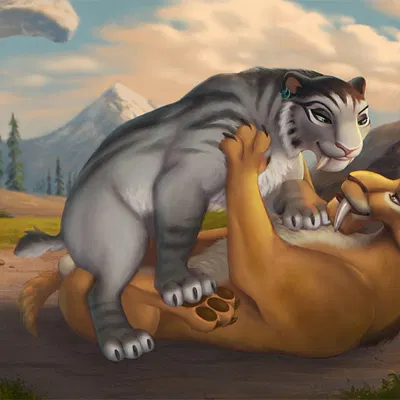 diego (ice age), shira (ice age) (blue sky studios, ice age (series)) created by reallynxgirl