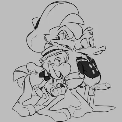 donald duck, jose carioca, panchito pistoles (disney, the three caballeros) created by k1ngl30n