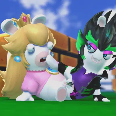 edge (mario plus rabbids), rabbid peach (mario bros, mario plus rabbids kingdom battle) created by owo sfm