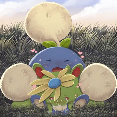 esther the skiploom, hops the jumpluff (nintendo, pokemon) created by ghoastiehead, verawitch