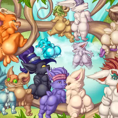 fae guide (lor), fizz (lol), gnar (lol) (league of legends, legends of runeterra) created by fennephilim fox