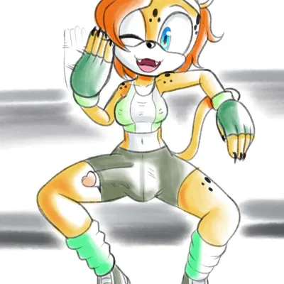 fan character, stacey the cheetah (sega, sonic the hedgehog (series)) created by fourssss