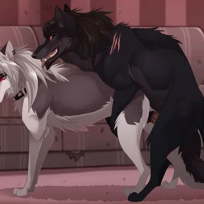 feral loona (helluva boss), loona (helluva boss), lunaris (skybourne) (hellaverse, helluva boss) created by arf-fra