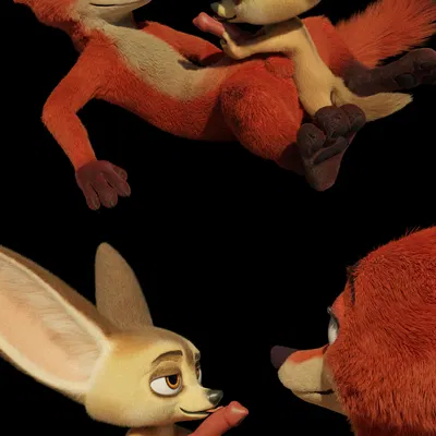finnick (zootopia), nick wilde (disney, zootopia) created by rasterraccoon