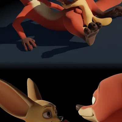 finnick (zootopia), nick wilde (disney, zootopia) created by rasterraccoon