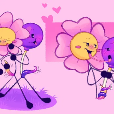 flower (bfdi), lollipop (bfdi) (battle for dream island, object shows) created by clockstops3am