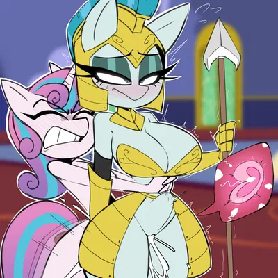 flurry heart (mlp), guardian angel (mlp), royal guard (mlp) (friendship is magic, hasbro) created by nelljoestar