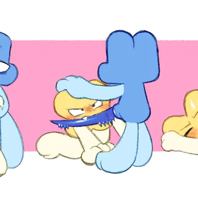 four (bfb), x (bfb) (battle for dream island, object shows) created by clockstops3am