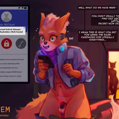 fox mccloud, krystal (star fox), wolf o'donnell (nintendo, star fox) created by canphem