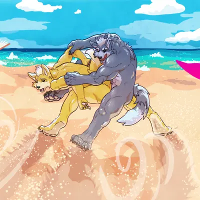 fox mccloud, wolf o'donnell (akira slide, lgbt pride month) created by audiophilliac