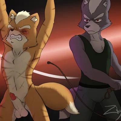 fox mccloud, wolf o'donnell (nintendo, star fox) created by ziggy s