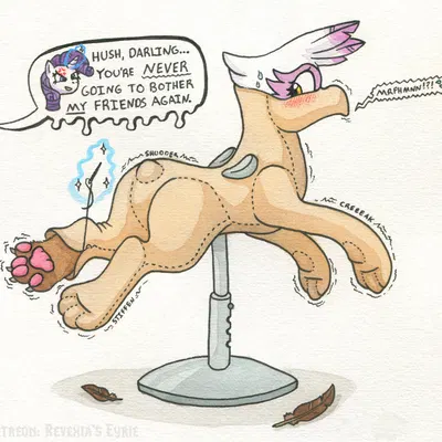 gilda (mlp), rarity (mlp) (friendship is magic, hasbro) created by icaron