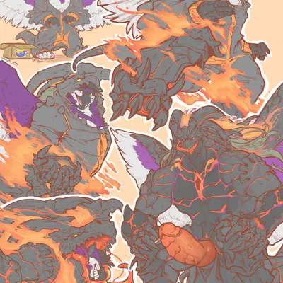 hakawne, ifrit (final fantasy), ifrit (final fantasy xvi) (final fantasy, final fantasy xvi) created by eyrich